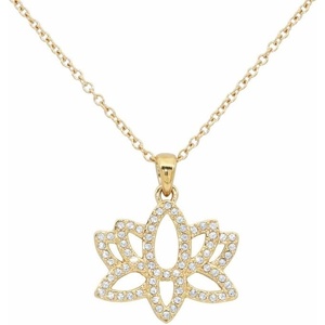 image:imageControse Golden Lotus Yoga Necklace with Crystals