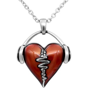 image:imageControse HeartBeat Heart Necklace with Pendant 17  19 Adjustable Stainless Steel Chain