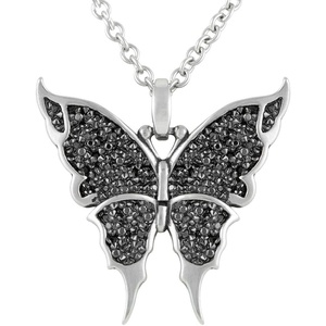 image:imageControse Midnight Wings Butterfly Necklace w JetBlack Cubic Zirconias