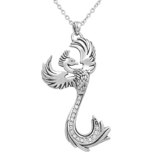 image:imageControse Phoenix Necklace with 17 Clear Crystals  Phoenix Rising