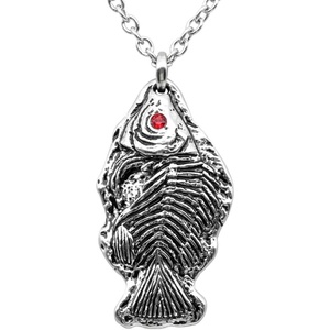 image:imageControse Red Crystal Eyed Fossil Fish Necklace