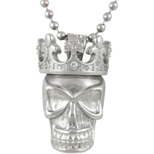 image:imageControse Royale  two piece crown and skull Necklace sliver