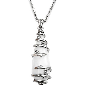 image:imageControse SilverToned Stainless Steel GrapeVine Necklace 28 plus 2 extender