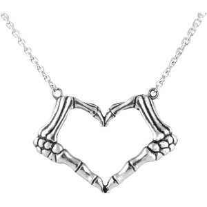 image:imageControse Skeleton bone hand necklace love sign pendant  I LOVE YOU TO DEATH