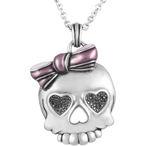 image:imageControse Sweetheart Skull Necklace  Pink Bow amp Heart Eyes