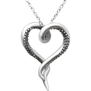 image:imageControse Womens SilverToned Heart Shaped Stainless Steel Sea Lover Octopus Necklace 31
