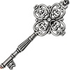image:imageControse SilverToned Stainless Steel Secret Garden  Large Key Necklace