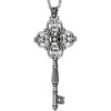 image:imageControse SilverToned Stainless Steel Secret Garden  Large Key Necklace