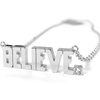 image:imageControse Word Necklace for Women Stainless Steel Pendant Block Letters with Crystal JewelryBELIEVE